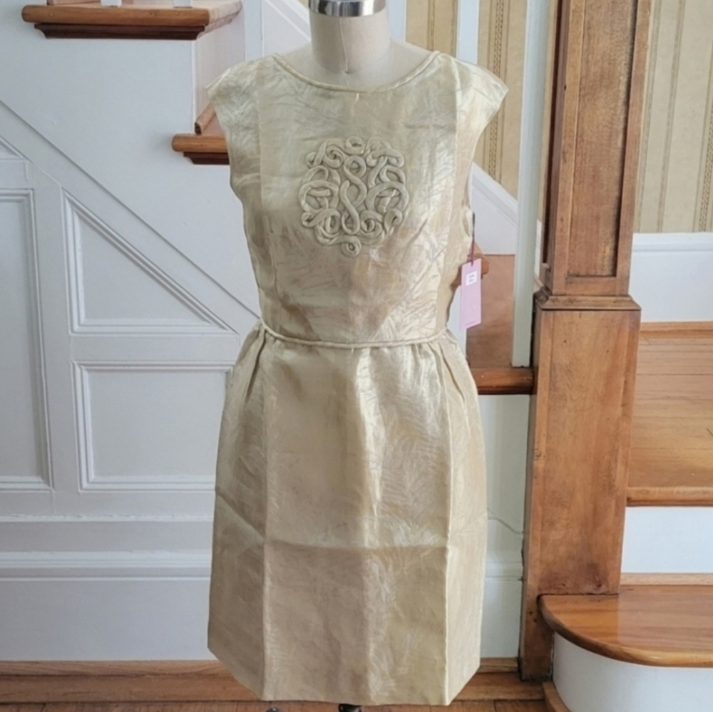 VIVIENNE TAM Linen Silk Champaign Dress Size